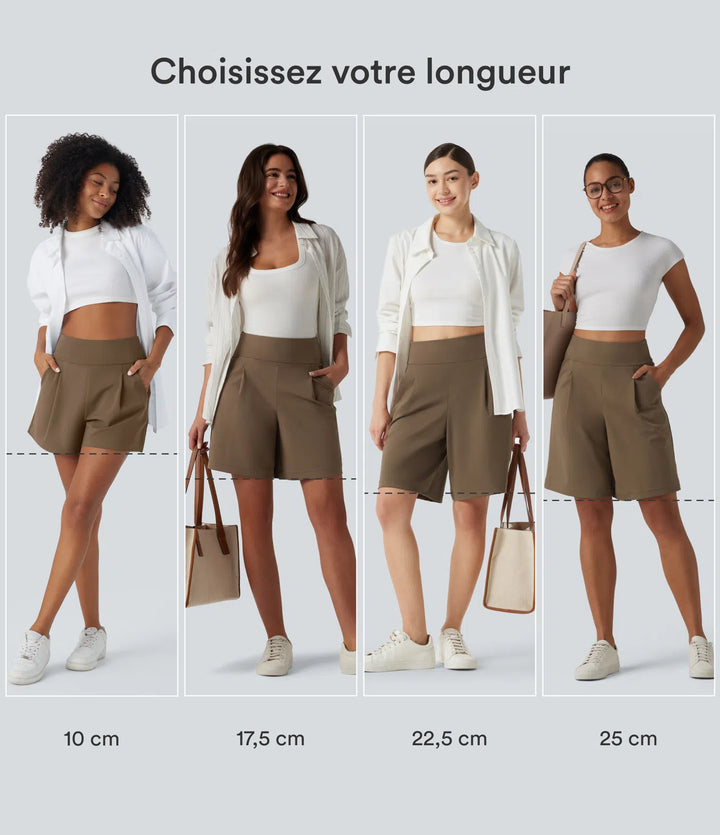 Short tailleur bermuda plissé