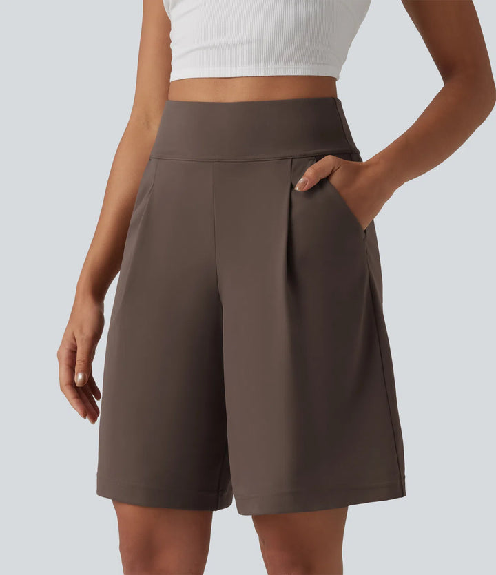 Short tailleur bermuda plissé