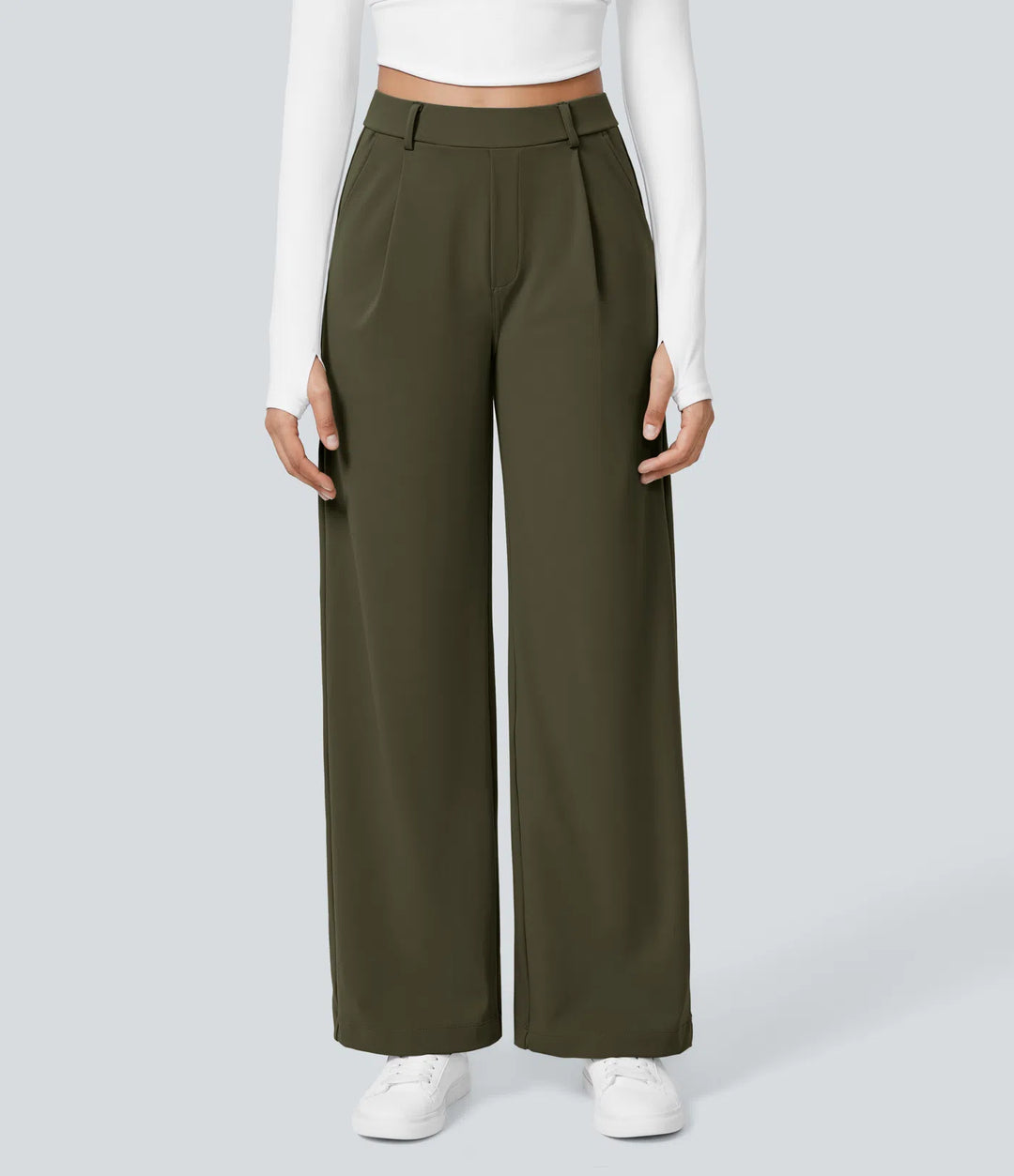 Pantalon tailleur Jean & Marie DayStretch coupe droite taille haute avec poches