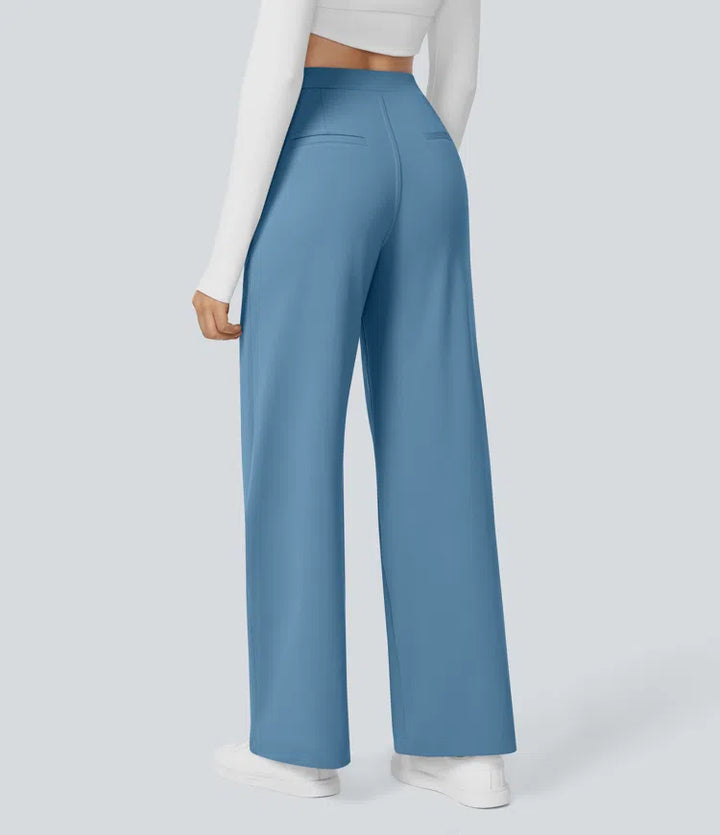Pantalon tailleur Jean & Marie DayStretch coupe droite taille haute avec poches