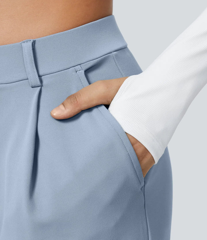 Pantalon tailleur Jean & Marie DayStretch coupe droite taille haute avec poches