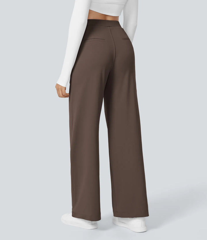 Pantalon tailleur Jean & Marie DayStretch coupe droite taille haute avec poches