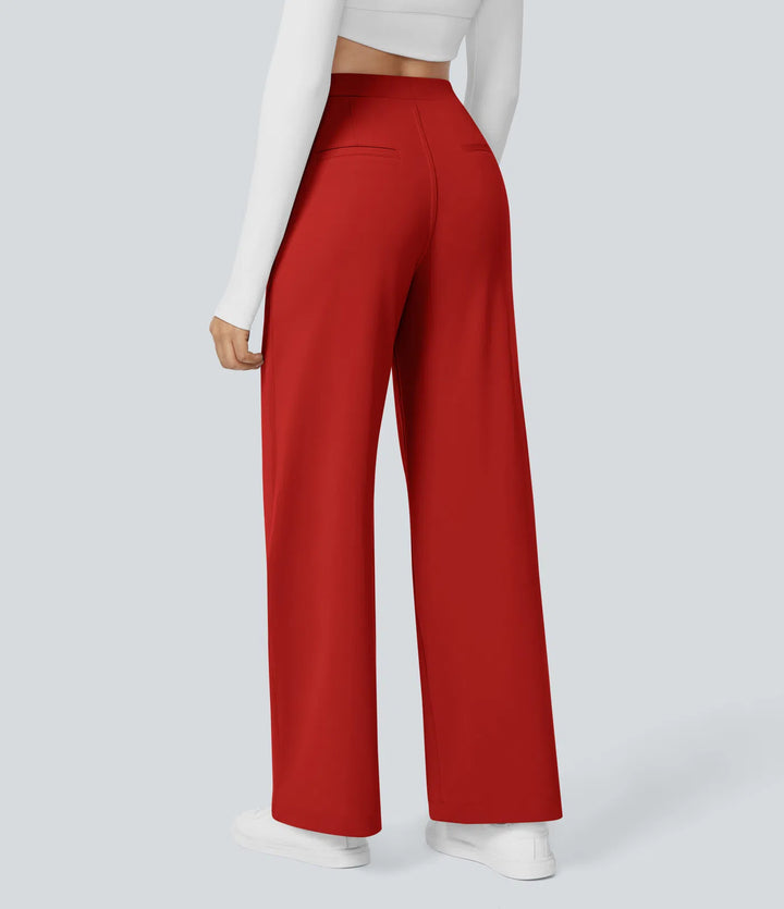 Pantalon tailleur Jean & Marie DayStretch coupe droite taille haute avec poches