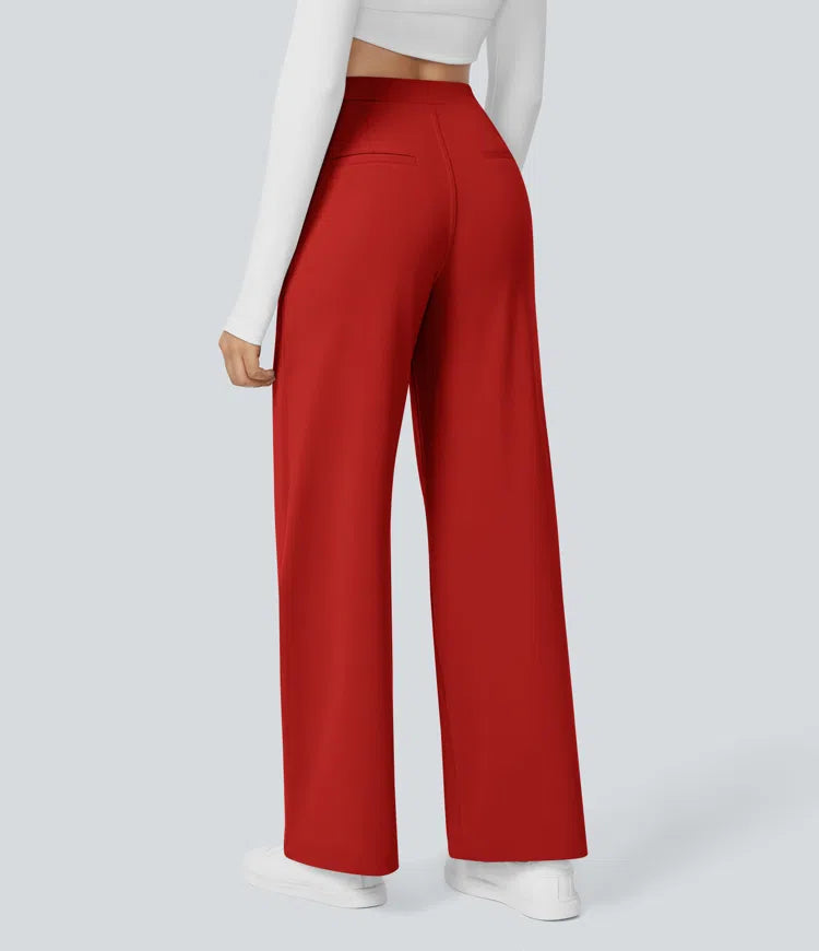 Pantalon tailleur Jean & Marie DayStretch coupe droite taille haute avec poches