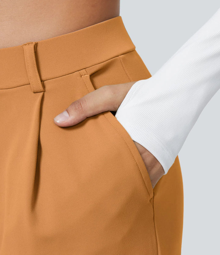 Pantalon tailleur Jean & Marie DayStretch coupe droite taille haute avec poches