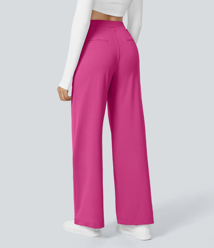 Pantalon tailleur Jean & Marie DayStretch coupe droite taille haute avec poches