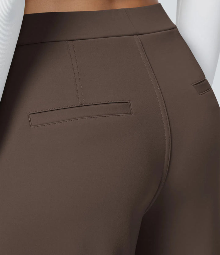 Pantalon tailleur Jean & Marie DayStretch coupe droite taille haute avec poches