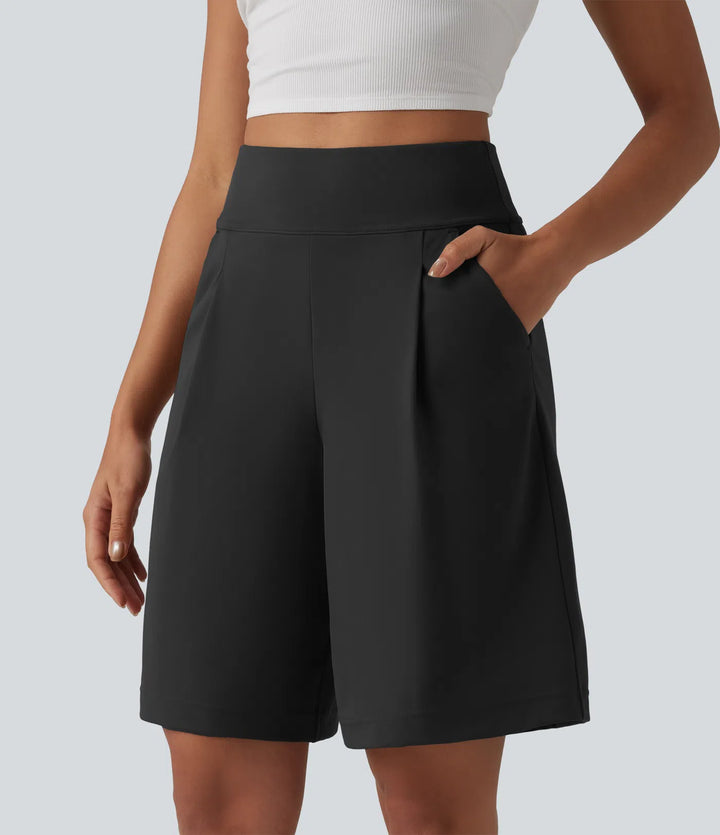 Short tailleur bermuda plissé
