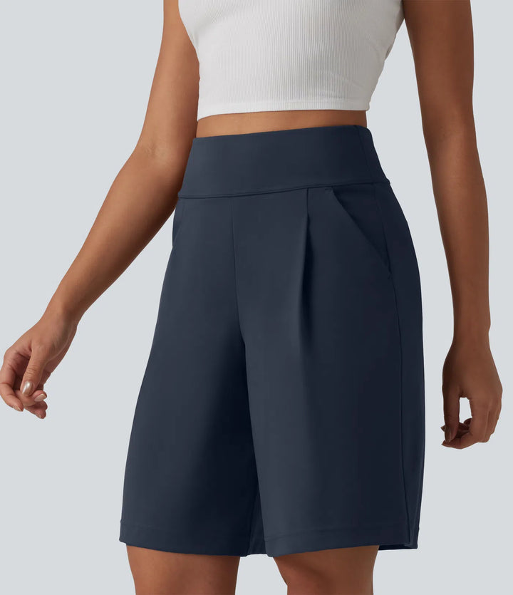 Short tailleur bermuda plissé