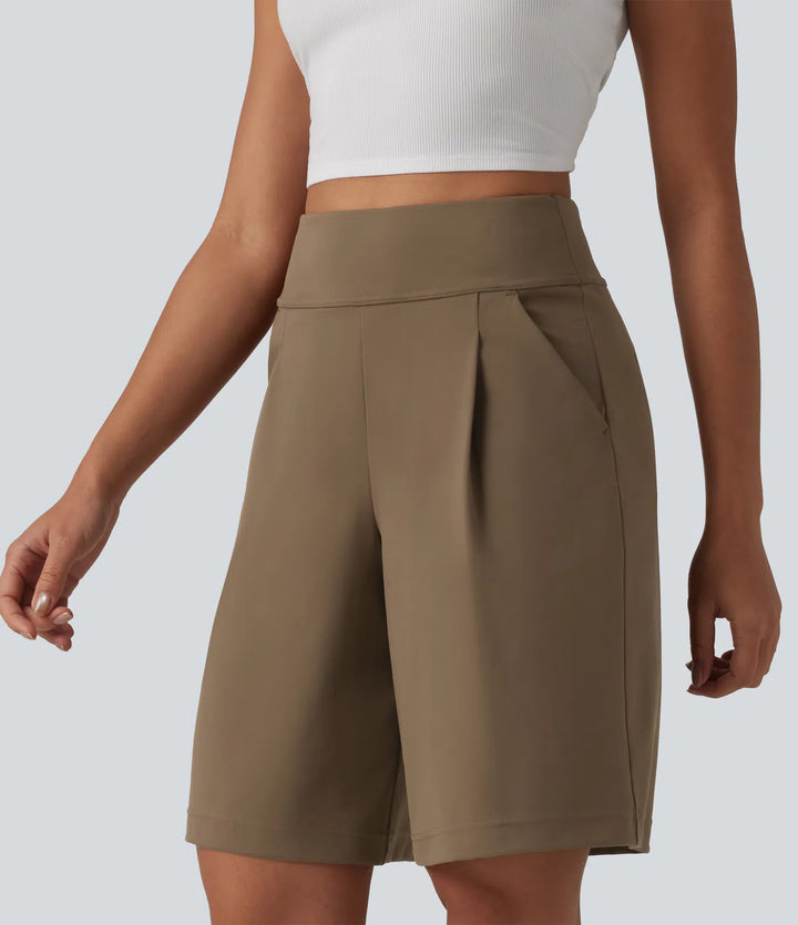 Short tailleur bermuda plissé