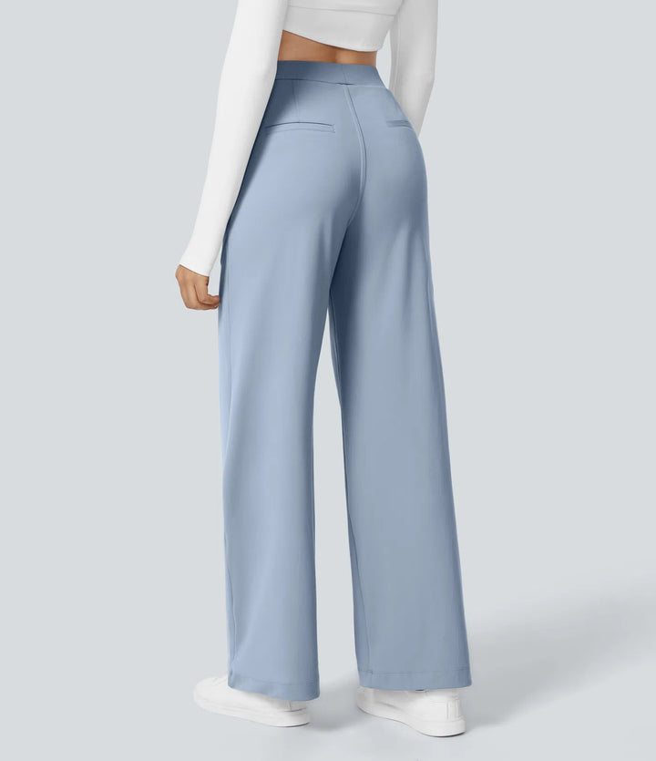 Pantalon tailleur Jean & Marie DayStretch coupe droite taille haute avec poches