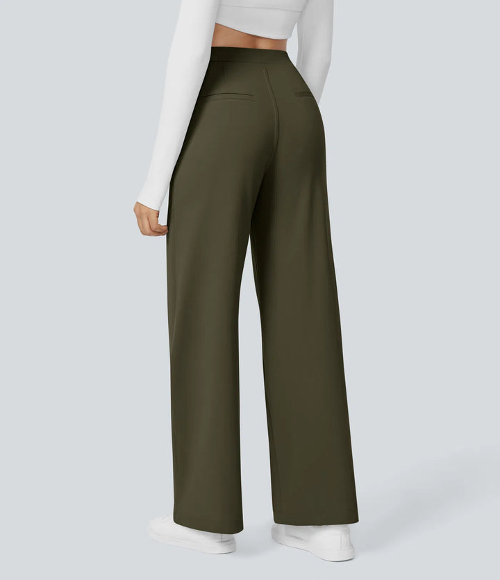 Pantalon tailleur Jean & Marie DayStretch coupe droite taille haute avec poches