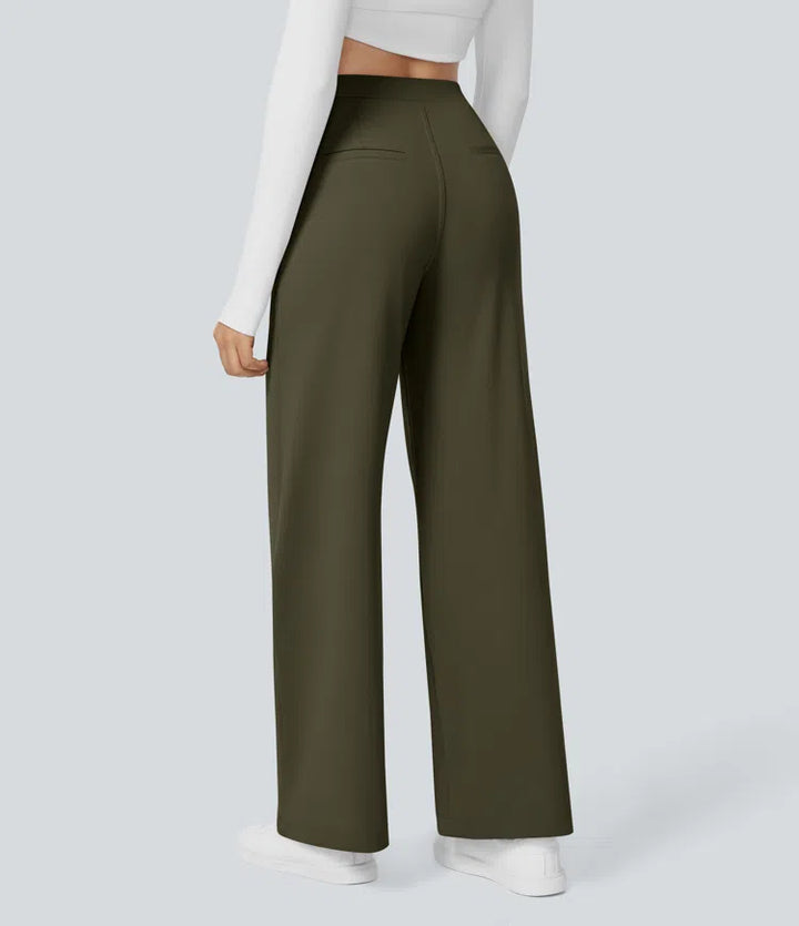 Pantalon tailleur Jean & Marie DayStretch coupe droite taille haute avec poches