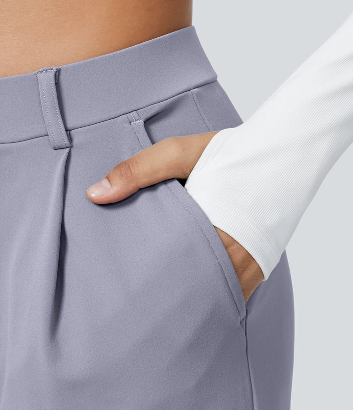 Pantalon tailleur Jean & Marie DayStretch coupe droite taille haute avec poches