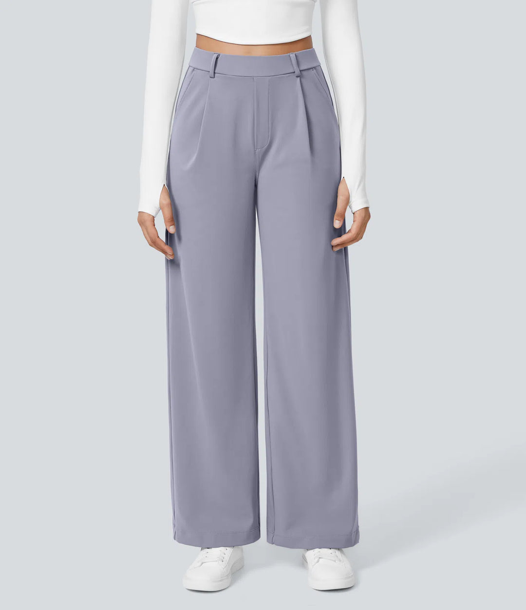 Pantalon tailleur Jean & Marie DayStretch coupe droite taille haute avec poches