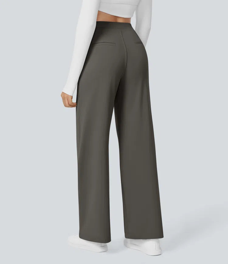 Pantalon tailleur Jean & Marie DayStretch coupe droite taille haute avec poches