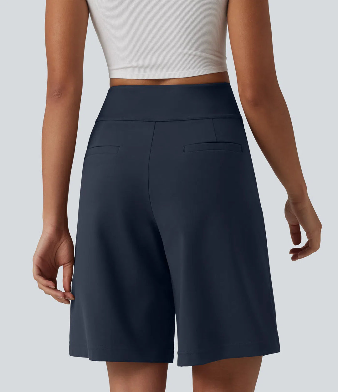 Short tailleur bermuda plissé