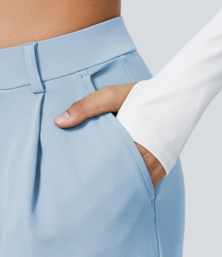Pantalon tailleur Jean & Marie DayStretch coupe droite taille haute avec poches