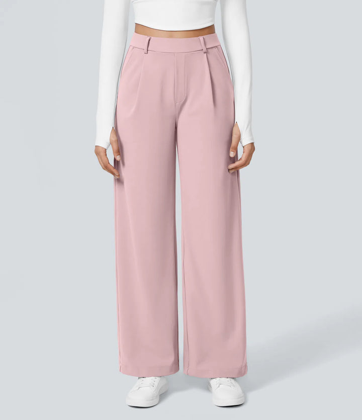 Pantalon tailleur Jean & Marie DayStretch coupe droite taille haute avec poches