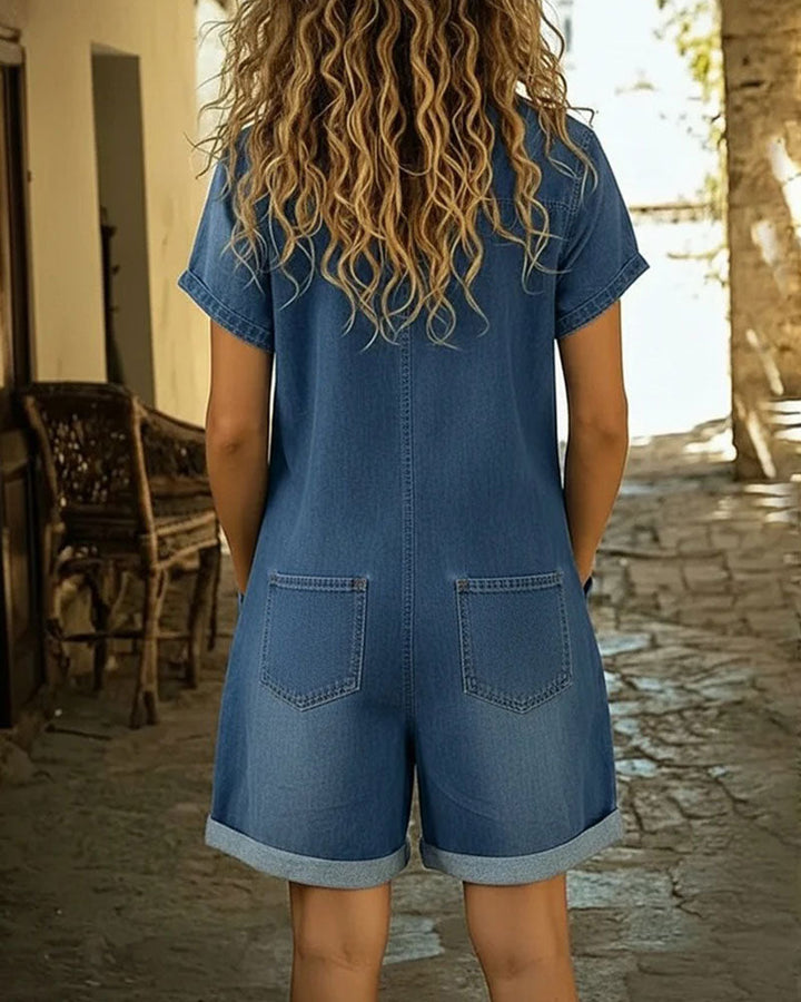 Combishort Capri en Denim
